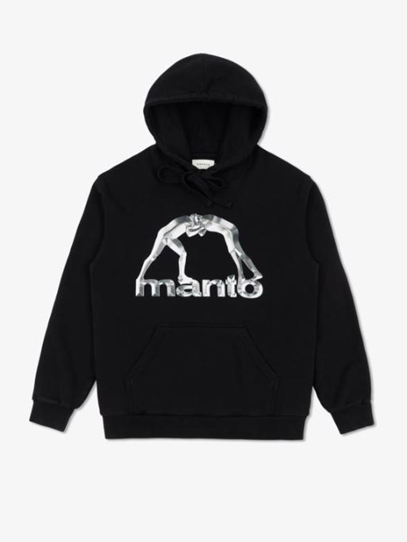 MANTO hoodie METAL - black